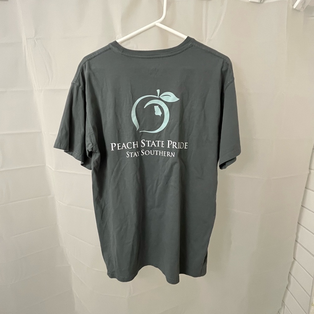 Peach State Pride Men’s long sleeve tshirt size medium green grey